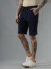 Drawstring Waist Navy Shorts