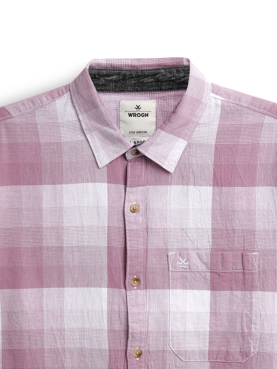 Pink Slim Fit Checked Shirt