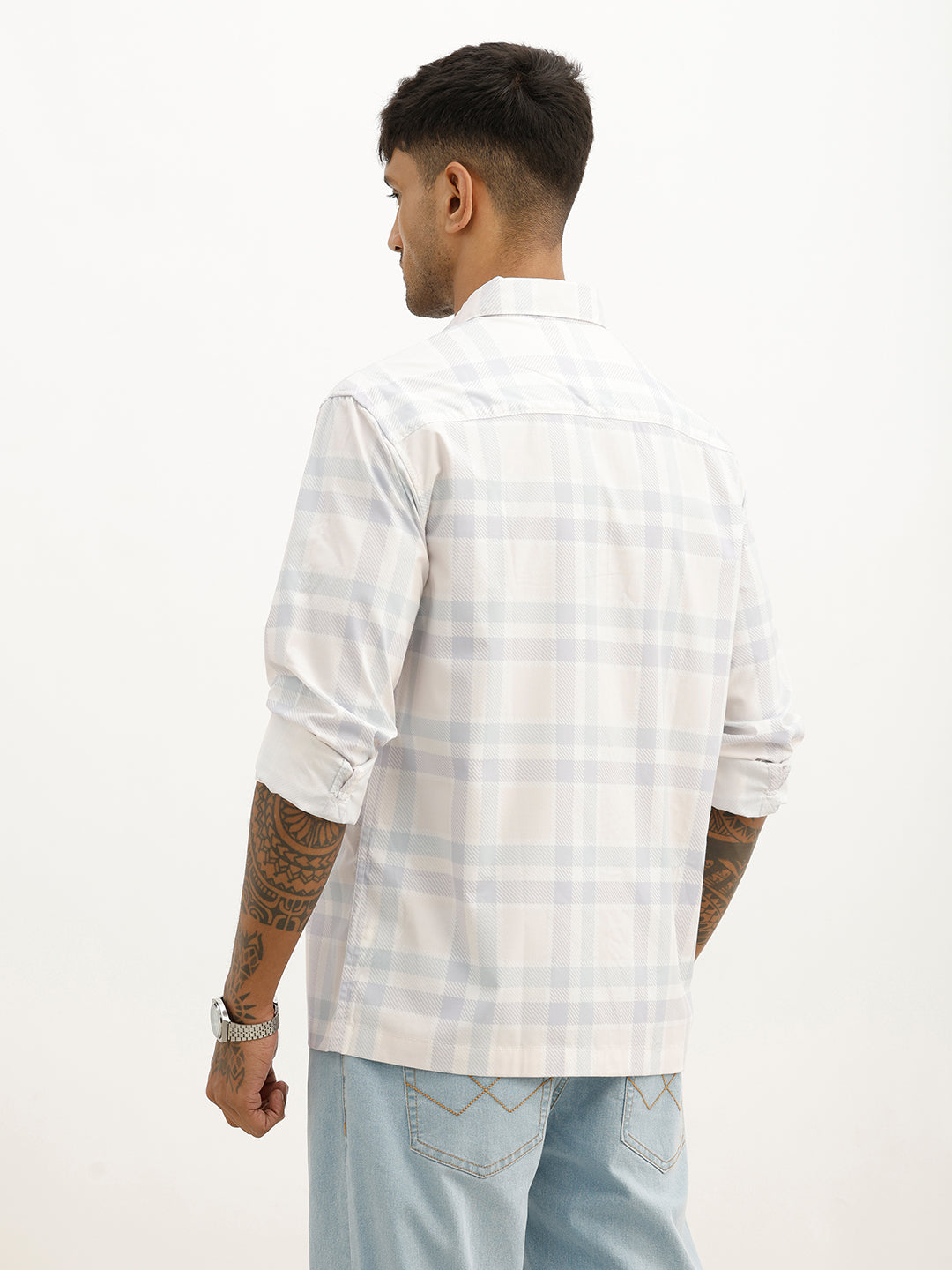 Classic Regular Fit Checkered Shirt | Blue