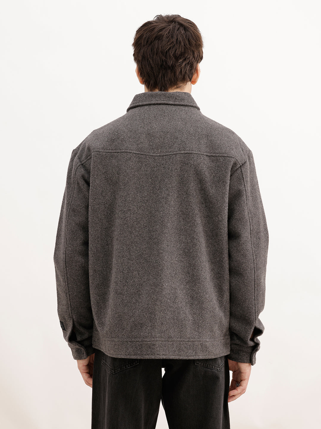Classic Solid Comfort Fit Jacket | Grey | WJK02FSCM1067W