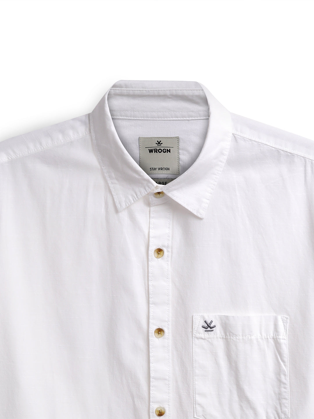 White Half Sleeve Cotton Shirt