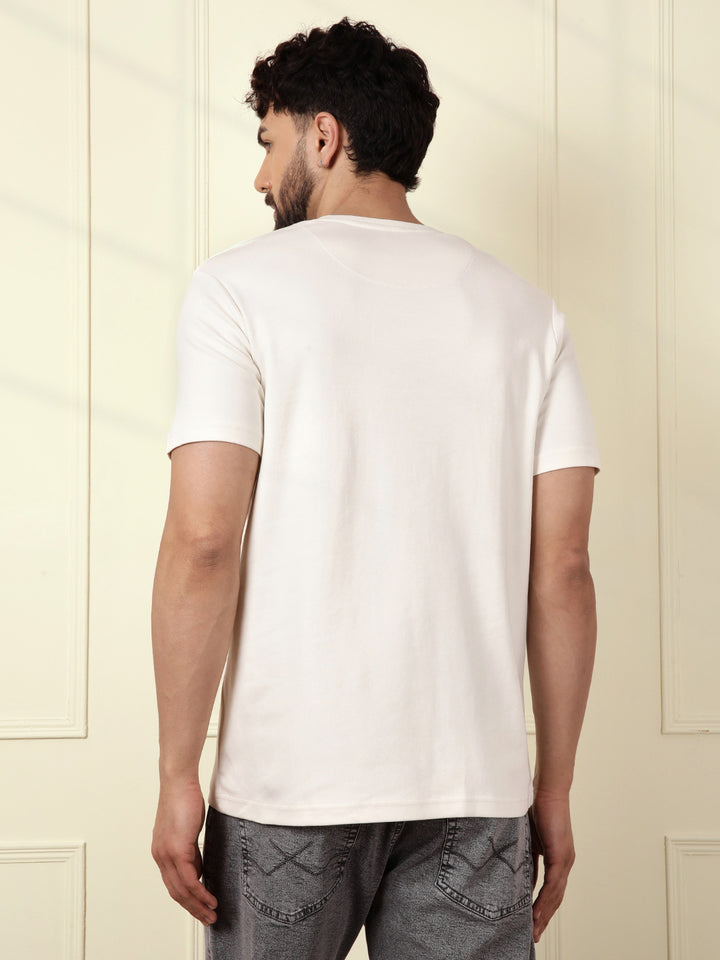Embroidered Slim Fit T-Shirt | Off White
