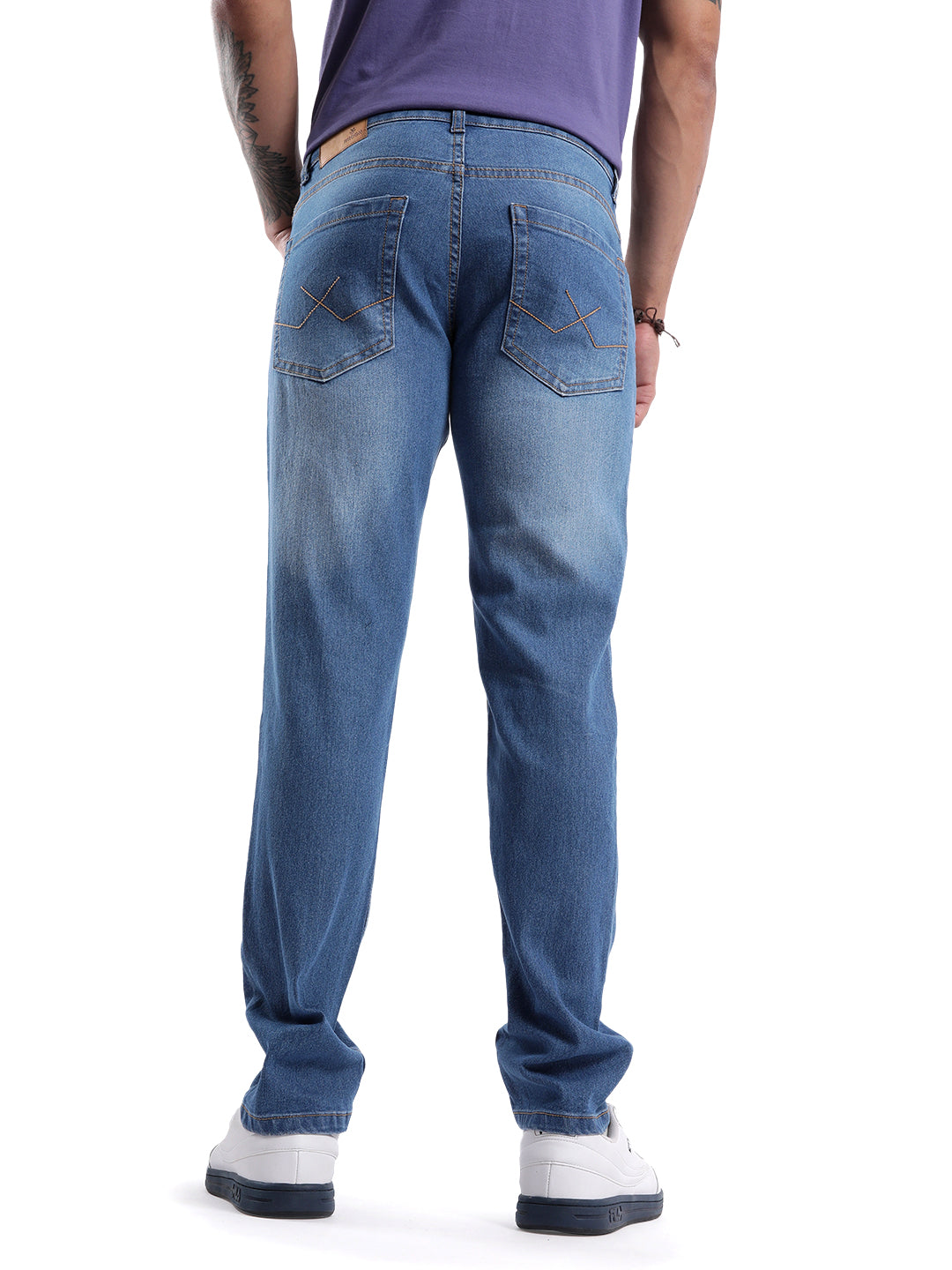 Classic Blue Five Pocket Denim Jeans