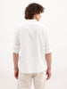 Solid Slim Fit Mandarin Collar Shirt | White