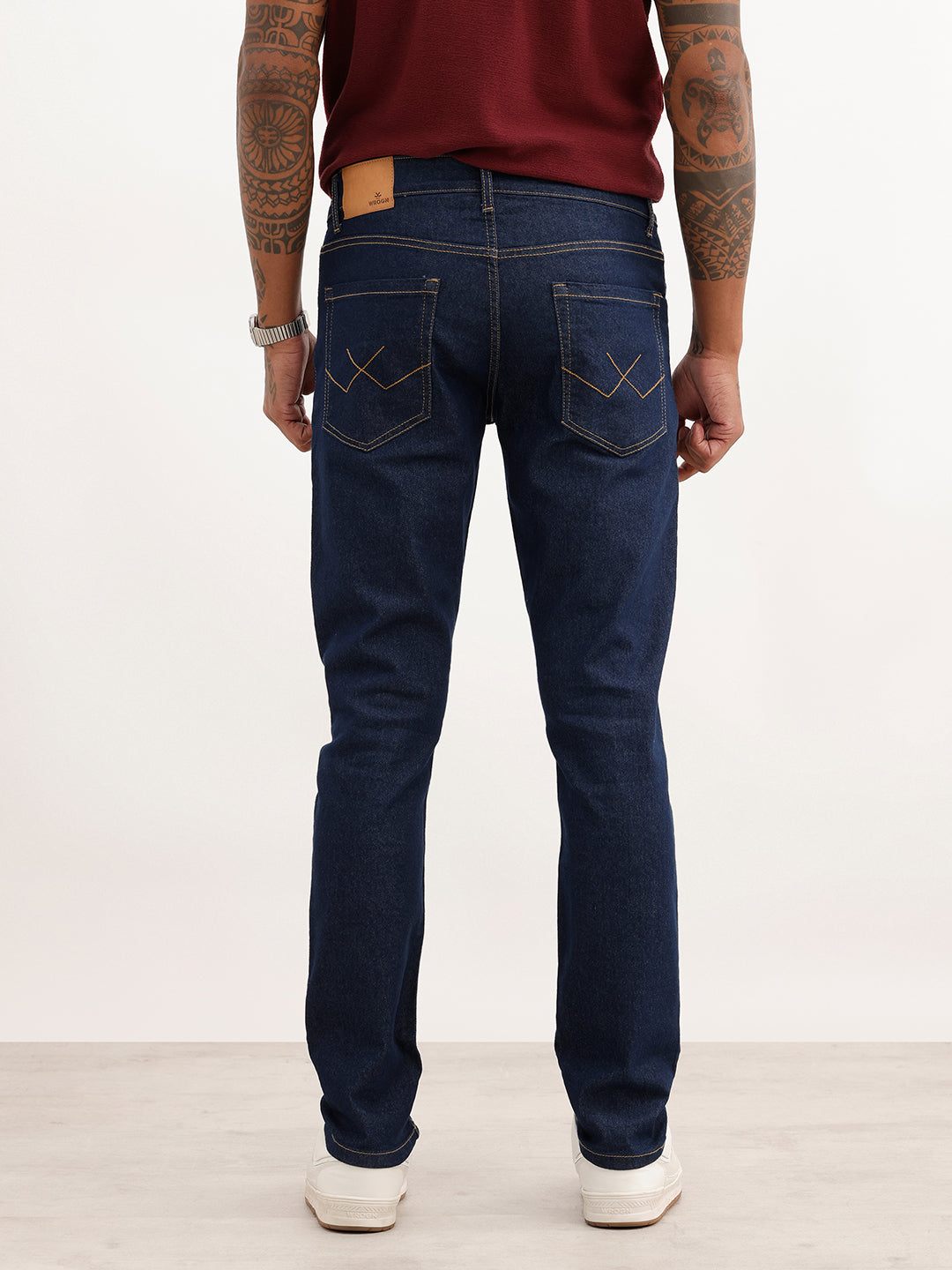 Slim Fit Contrast Stitch Denim Jeans | Blue | WVJN2806F