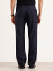 Anti Fit Pleated Trouser | Navy Blue