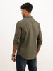 Solid Relaxed Fit Full Sleeve Shirt | Olive