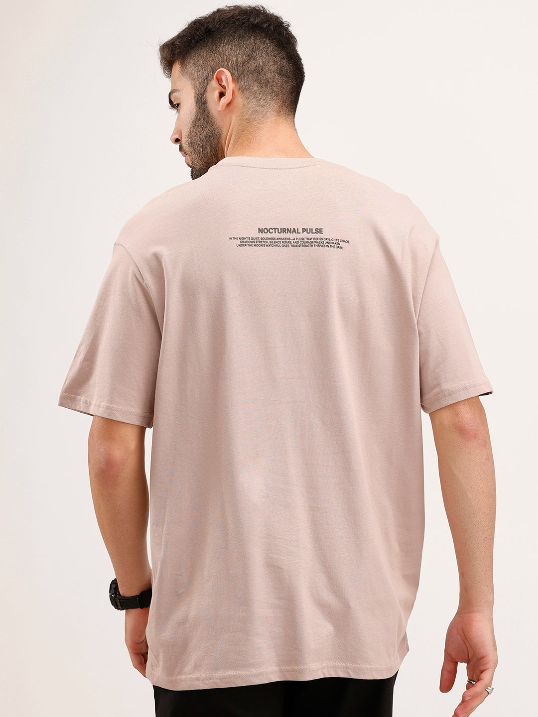 Solid HD Print T-Shirt | Brown