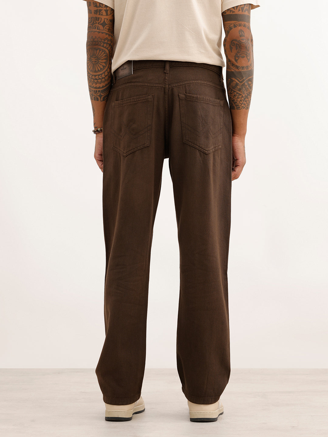 Solid Anti Fit Denim Jeans | Khaki