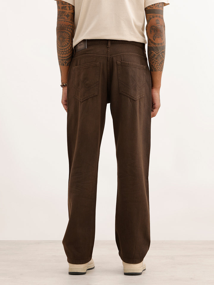Solid Anti Fit Denim Jeans | Khaki