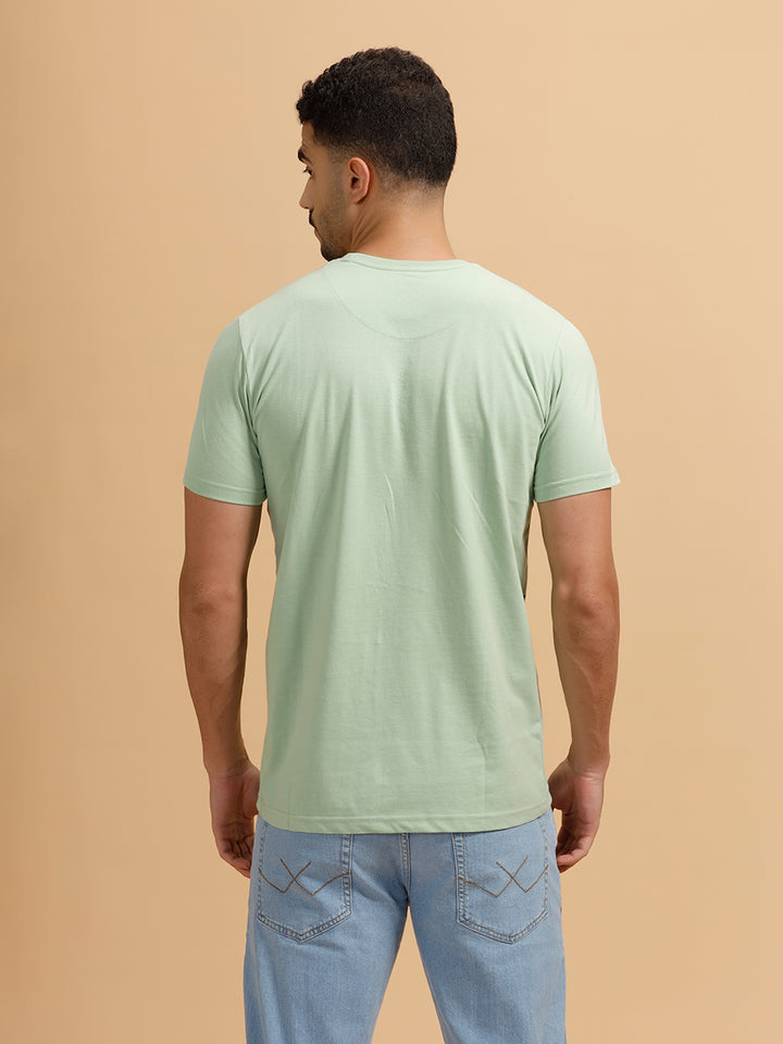 Solid Regular Fit T-Shirt | Light Green