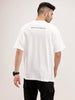 Oversized Fit Placement Printed T-Shirt | White