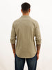 Solid Slim Fit Full Sleeve Shirt | Olive