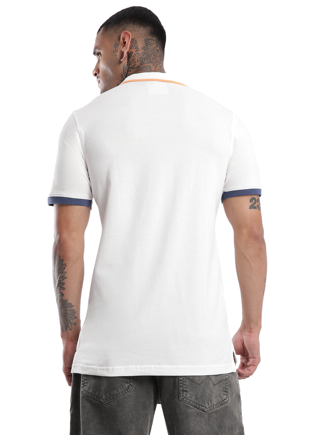 Urban White Tipping Polo T-Shirt