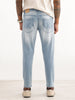 Washed Skinny Crop Denim Jeans | Light Blue