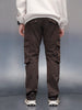Men's Casual Straight Fit Cargo Trousers | Rust