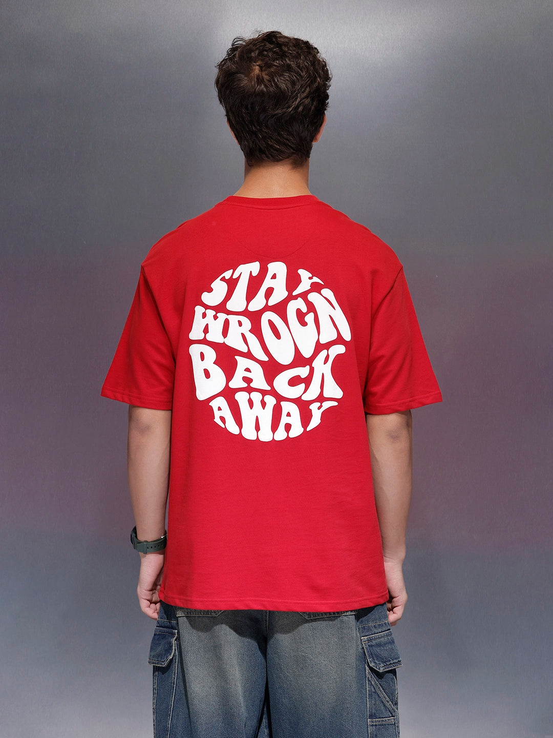Men's Oversized Tee With Graphic  |  Red