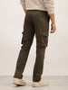 Classic Solid Straight Fit Cargo Trouser | Olive