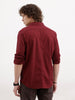 Men's solid shirt with clean tailoring and comfort fit | Wine