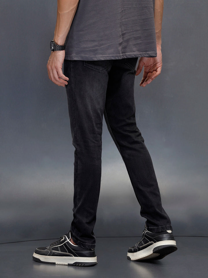 Wrogn Men's Slim Tapered Fit Jeans | Grey