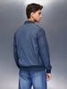 Suede finish bomber Jacket | Blue