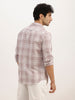Slim Fit Checkered Full Sleeve Shirt | Brown