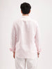 Solid Slim Fit Linen Blend Shirt | Pink