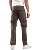 Dark Brown Peached Cargo Trousers