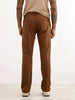 Solid Straight Fit Trouser | Brown