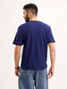 Textured Comfort Fit T-Shirt | Navy Blue