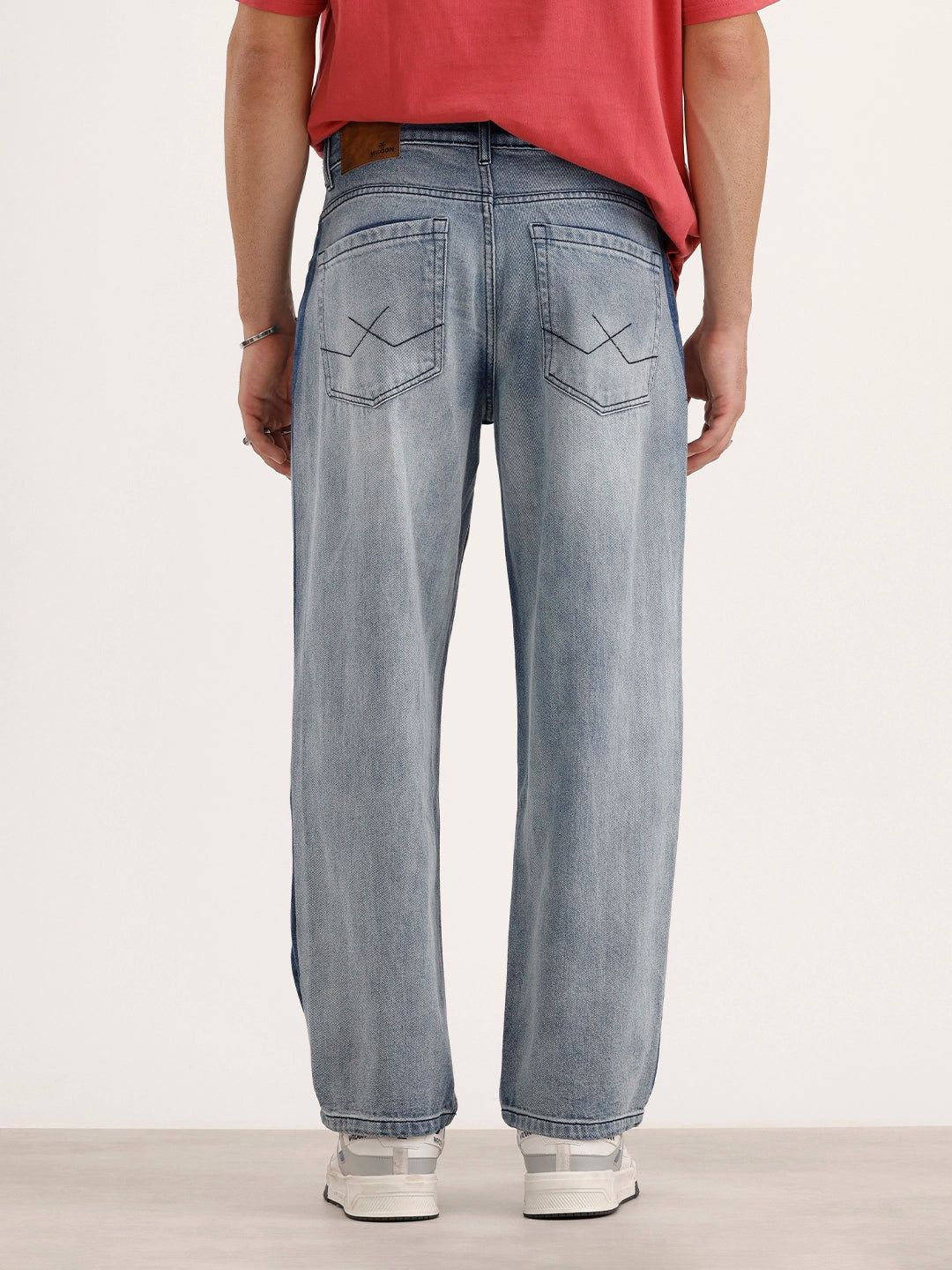 Loose Fit Faded Denim Jeans | Light Blue
