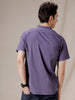 Mandarin Collar Bold Purple Shirt