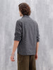 Heavy Printed Canvas Oversized Fit Overshirt | Dark Grey