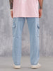 Men's Casual Cargo Fit Jeans  | Light Blue