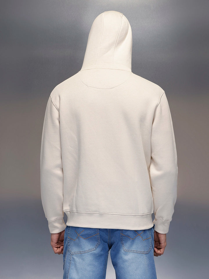 Men's casual sweatshirt with print design | Beige