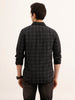 Regular Fit Checkered Shirt | Dark Grey
