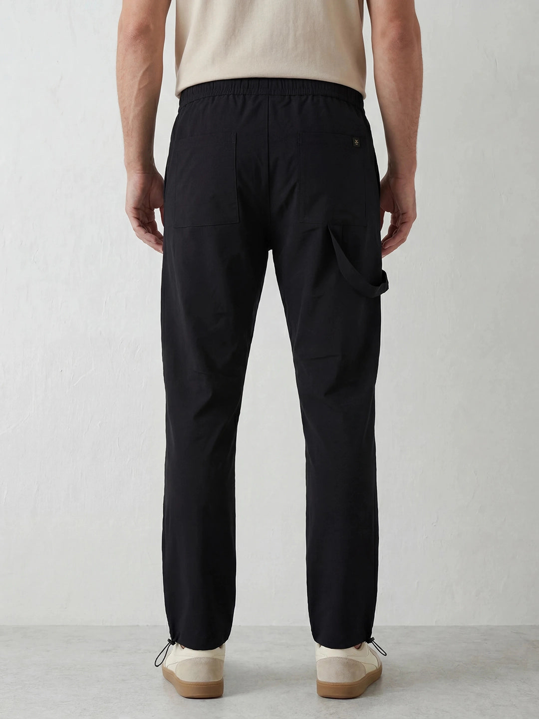 Relaxed Fit Track Pants | Black