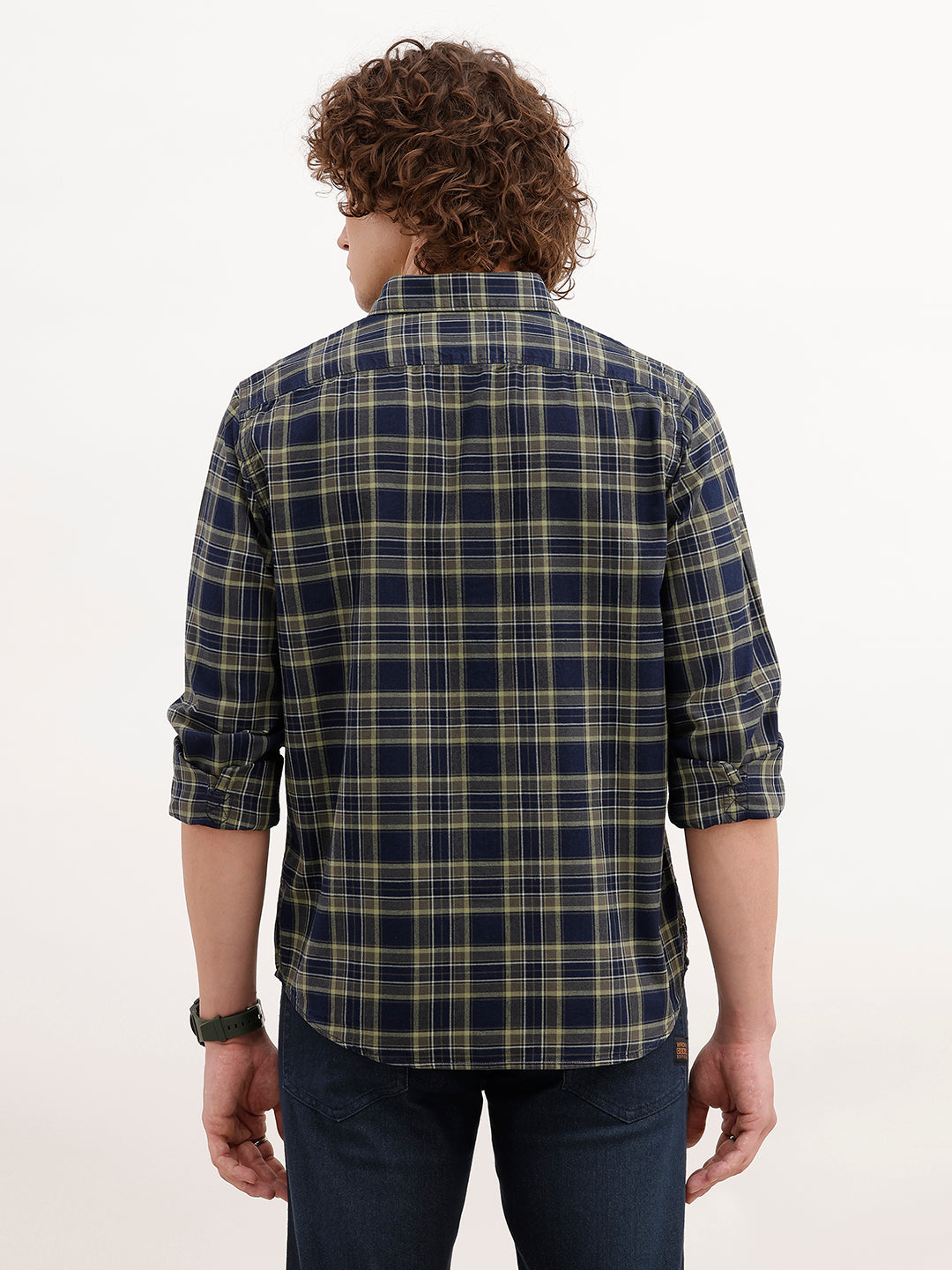 Slim Fit Checkered Shirt | Green