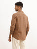 Checkered Slim Fit Full Sleeve Shirt | Brown | WSH02FSSL7019W