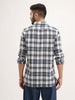 Textured Regular Fit Checkered Shirt | Blue