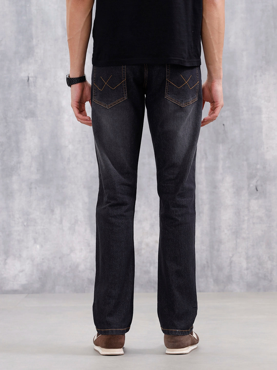 Men's Casual Straight Fit Jeans | Black