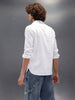 Solid Regualr Fit Shirt With Branding | White