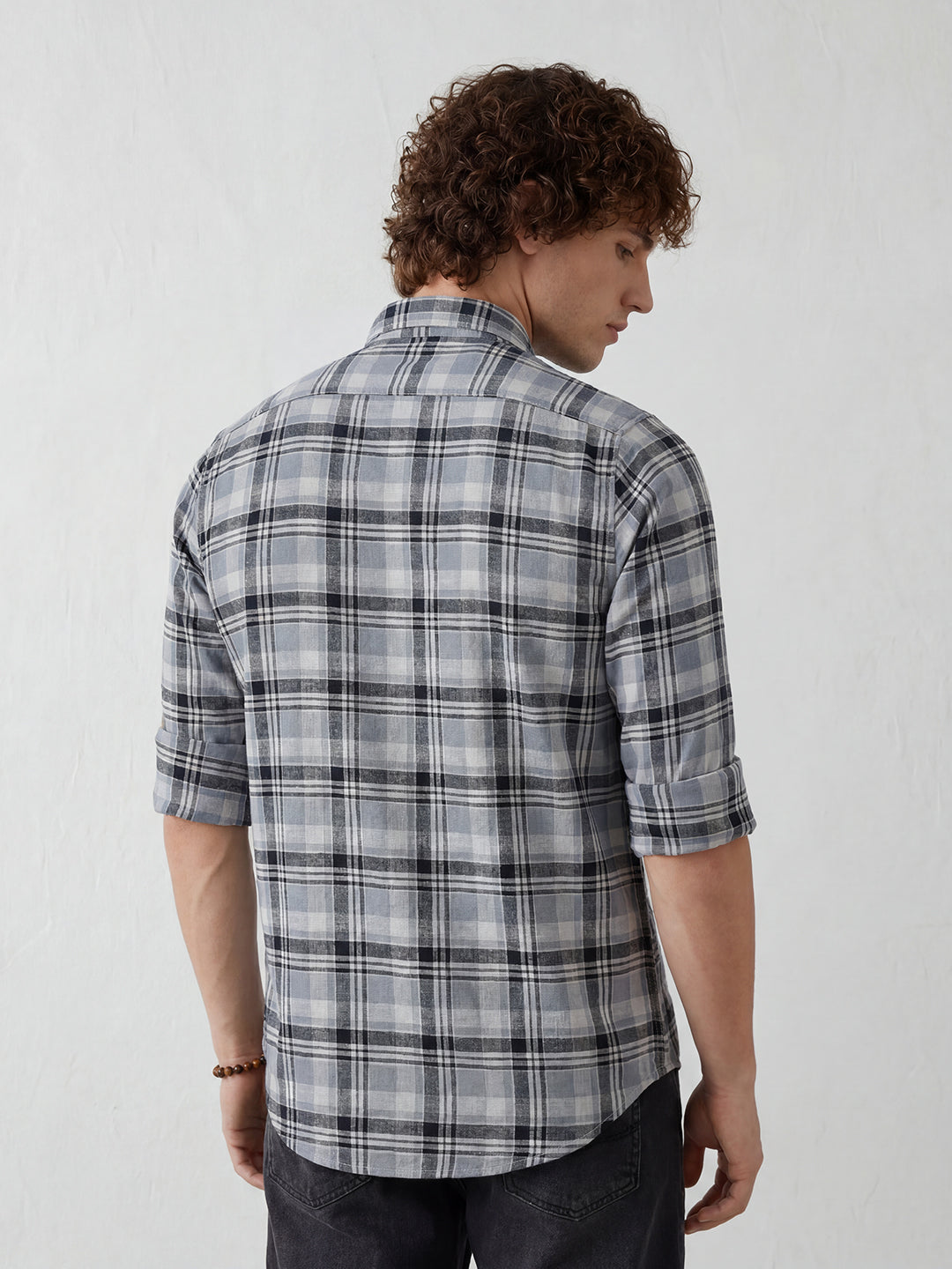 Regular Fit Checkered Shirt | Blue