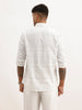 Slim Fit Checkered Full Sleeve Shirt | White