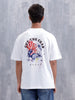 Men’s Casual Oversized Fit Graphic T-Shirt | White