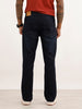 Solid Straight Fit Denim Jeans | Black