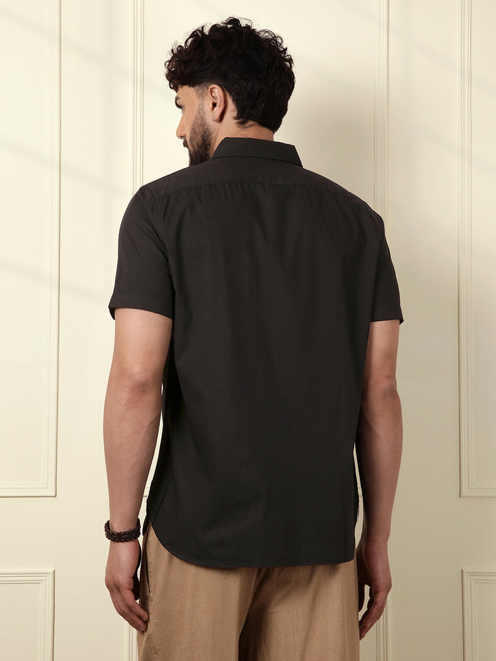 Bold Smart Casual Black Shirt