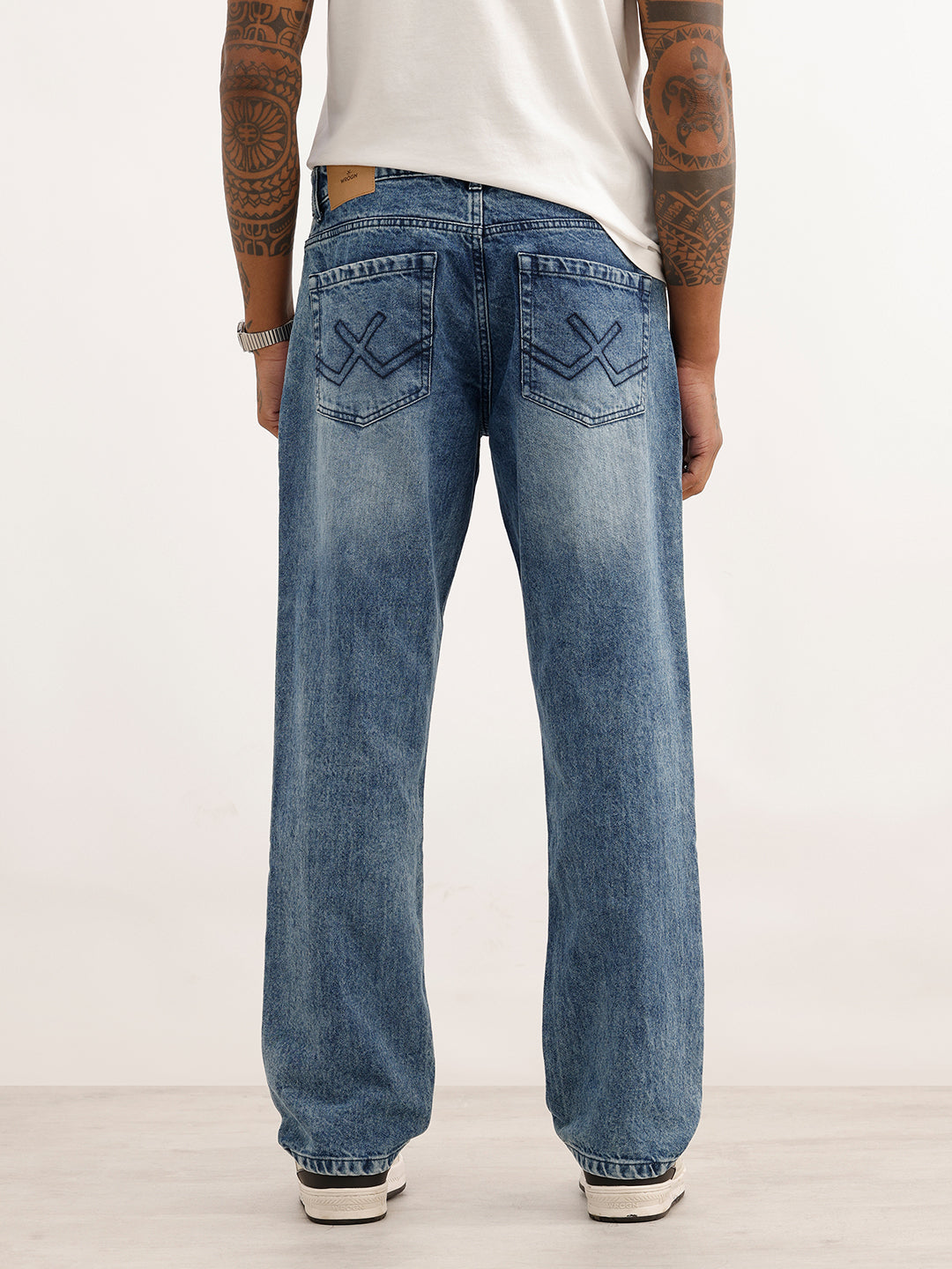Washed Anti Fit Denim Jeans | Light Blue