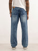 Washed Anti Fit Denim Jeans | Light Blue