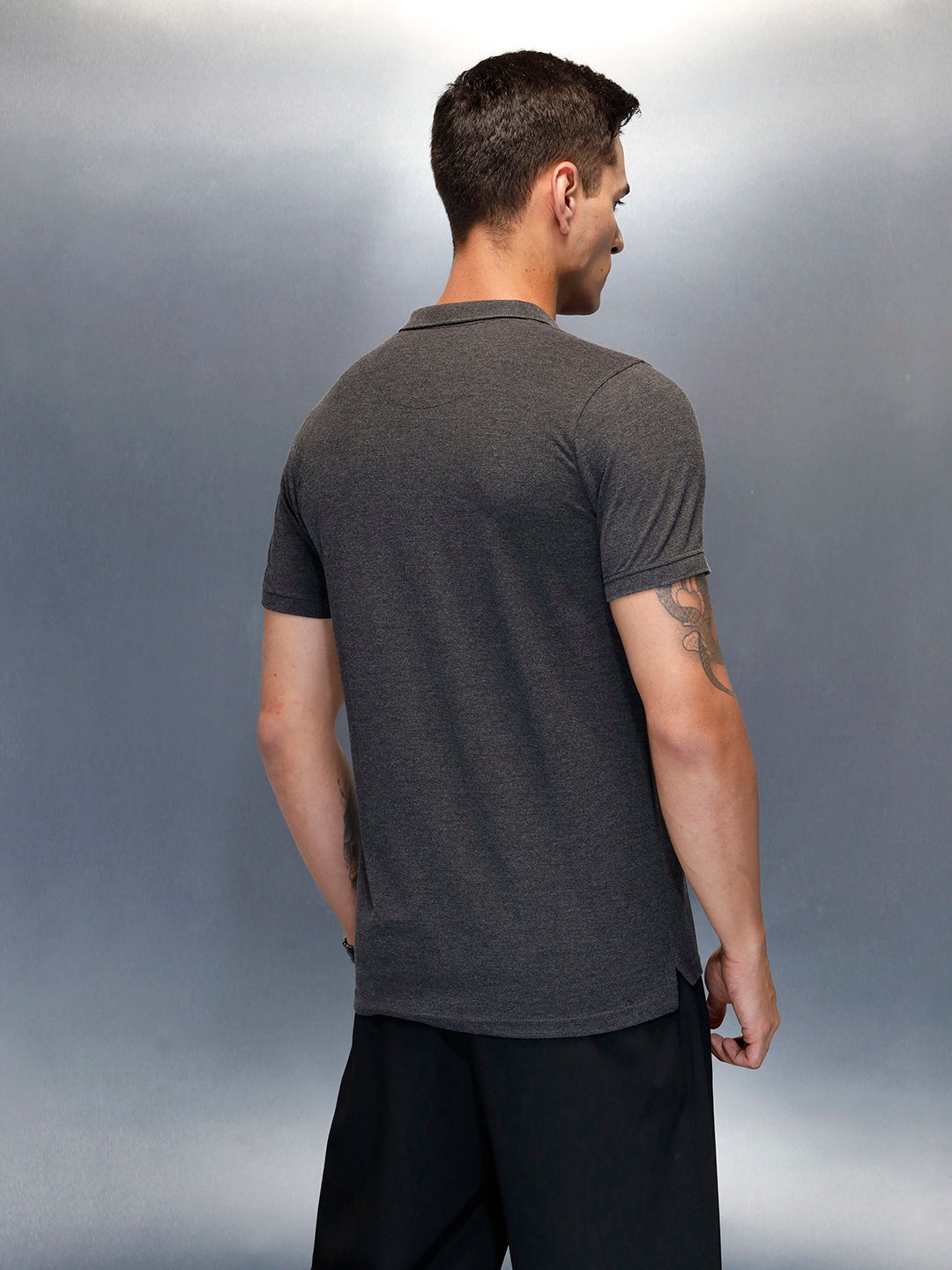 Men's Casual Regualr Fit Polo T-Shirt | Dark Grey